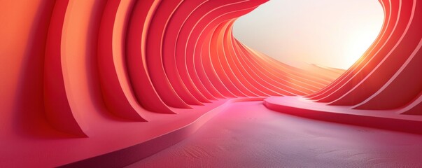 Poster - abstract colored geometric volumetric background with wavy elements