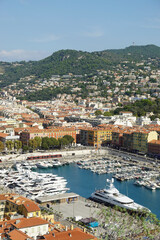 Wall Mural - The panorama of Port Lympia, Nice, France	