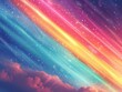Vivid abstract illustration with a cosmic blend of rainbow colors reminiscent of a galaxy