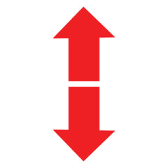 Sticker - Up and down arrow icon in trendy style. Upward and downward sign symbol. Eps 10.