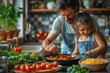 © Andrii Zastrozhnov - A happy family prepares a healthy meal together in the kitchen, enjoying quality time and nutritious food.
