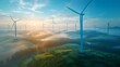 Sustainable Renewable Energy Businesses Combat Climate Change by Reducing CO Emissions. Concept Renewable Energy, Sustainable Business Practices, Climate Change Mitigation, CO2 Reduction