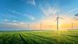 Renewable energy businesses combat climate change by reducing CO2 emissions sustainably. Concept Renewable Energy, Climate Change, CO2 Emissions, Sustainable Business, Green Technology
