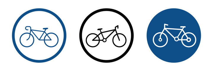 A bicycle icon for an urban environment. A modern bike, a set of icons. Bicycle parking on a special territory. EPS 10