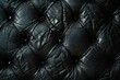 Luxury black leather upholstery texture background,  Close up