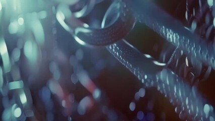 Poster - A futuristic depiction of blockchain technology powering a wide range of applications, from finance to healthcare to supply chain management.