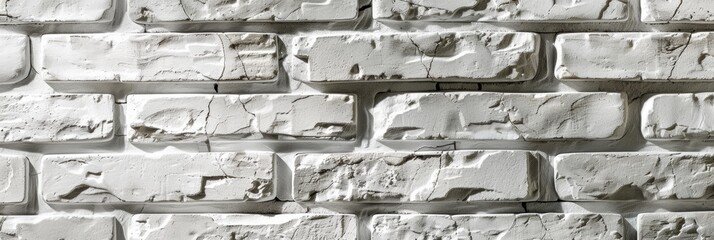 Sticker - Textured White Painted Brick Wall