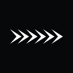 Wall Mural - White Arrow icon isolated on black background. Arrow icon in trendy design style. Arrow vector icon modern and simple flat symbol for web site, mobile app, UI. Vector illustration. Eps file 137.