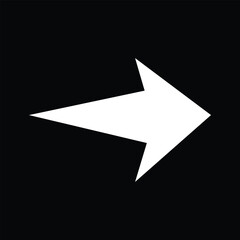Wall Mural - White Arrow icon isolated on black background. Arrow icon in trendy design style. Arrow vector icon modern and simple flat symbol for web site, mobile app, UI. Vector illustration. Eps file 139. 
