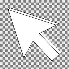 Wall Mural - Share icon with arrow. White icon on transparent background. flat design arrow pointing backward icon. right, next, forward, proceed straight, symbol for direction. Vector illustration. Eps file 145.