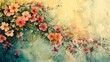 Artistic watercolor depiction of blooming flowers with delicate petals and vibrant colors set against a dreamy, soft background.