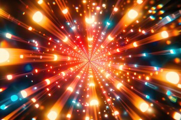 Poster - a bright light bursting through a black background. suitable for various design projects