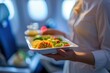 Aerial Dining Experience: Passenger Served on Tray