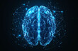 brain hologram, AI generated