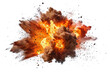 big explosion on white background, AI generated