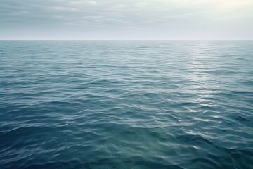 The ocean is calm and peaceful, with no signs of life