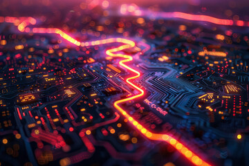Aufkleber - Cybernetic Labyrinth: A Matrix of Computational Precision