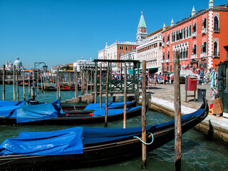 Wall Mural - Venice, Italy Medieval colorful town in Veneto in Italy Europe. Art and culture. Tourists from all over the world for Piazza San Marco, Grand Canal, Rialto Bridge, Buran