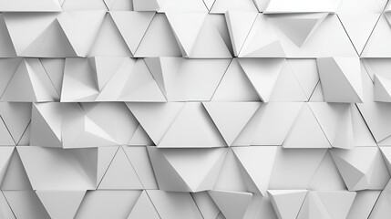 Wall Mural - 3D seamless abstract illustration grey triangle background , abstract monochromatic design featuring interlocking geometric shapes creating a sense of depth