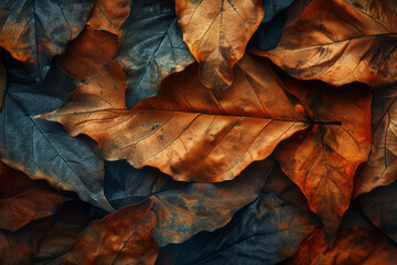 Poster - Tobacco rustica leaves painted with bold, expressive brush strokes, capturing the essence of wind and spirit,