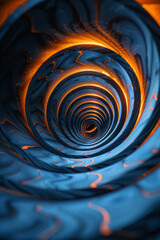 Poster - Circular patterns that spiral inward, simulating the dizzying effect of spinning quickly,