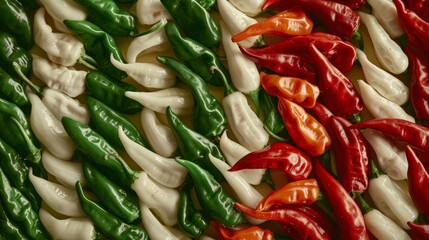 Wall Mural - Close Up of Vibrant Colored Peppers