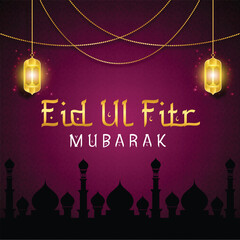 a vector template of holy event eid poster design with detailed elements and objects