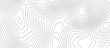 © Vector Gallery - White background topography contour map with black curve lines .luxury topographic wavy pattern and geographic grid map design .