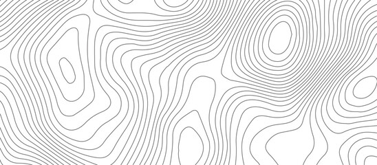 Wall Mural - White background topography contour map with black curve lines .luxury topographic wavy pattern and geographic grid map design .
