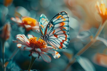 Wall Mural - Butterfly on Blossom