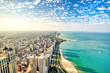 Chicago Aerial Skyline View During a Sunny Day