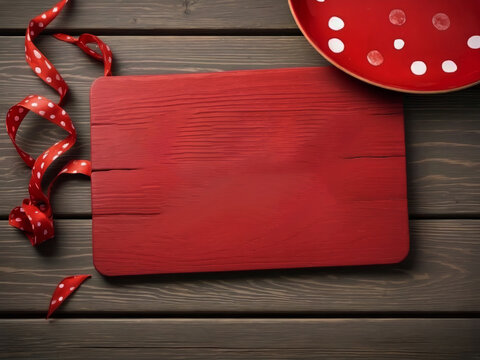 Father's Day message over a red wooden board design.