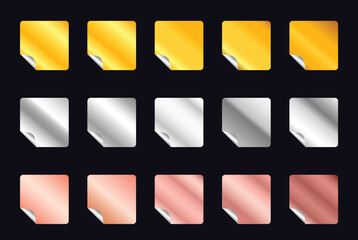 Sticker - a vector design for a colorful gradient set 