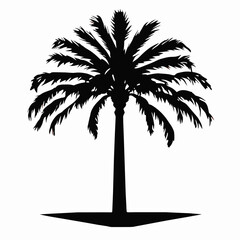 Wall Mural - palmetto tree distressed printed, vector illustration flat 2