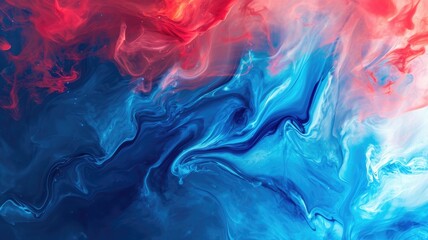 The abstract picture of the two colours between blue and red colour that has been mixing with each other in the form of the ink or liquid to become beautifully view of this abstract picture. AIGX01.