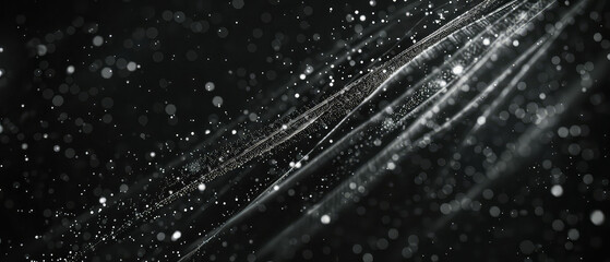 Wall Mural - Sparkling light particles in dark background