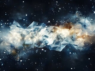 Poster - Geometric Shapes and Space Art