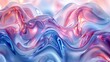 © NeeArtwork - 3D render, abstract background with blue and pink glass shapes on a white background, in the style of unknown artist