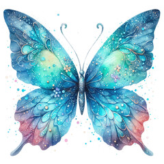 Wall Mural - Pastel Gilter Butterfly Clipart