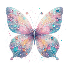 Wall Mural - Pastel Gilter Butterfly Clipart