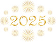 beautiful golden fireworks - new year 2025 ver 3