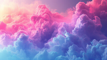 Wall Mural - A colorful sky with pink, blue, and purple clouds