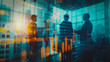 © Teeraphon - business network concept Group of business people. teamwork Human resources and economic growth charts and data network connections