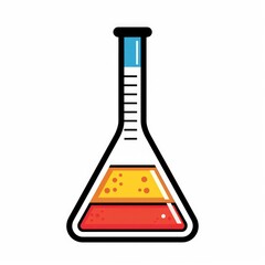 Chemistry Laboratory Icon Design - Graduated Cylinder Science Tube