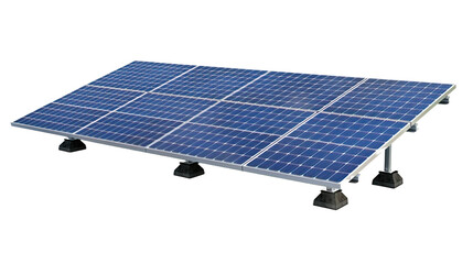 Solar panel isolated on white or transparent background