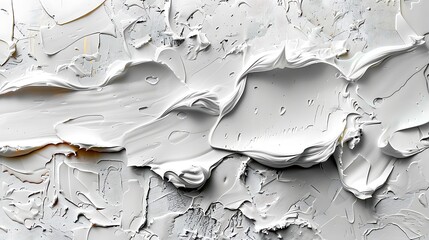 Sticker - An abstract background of textured white paint with dynamic strokes and relief details creates a modern and sleek look for various creative projects 