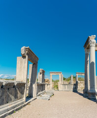 Wall Mural - Picturesque ruins of the ancient city of Perge in Turkey. Perge open air museum.