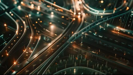 Aufkleber - A microscopic view of data packets being transported through the metaverse's digital highways, highlighting the intricate network infrastructure.