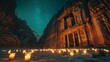 Where Ancient Meets Modern: The Architectural Marvels of Petra Under the Starlit Sky