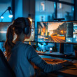 © AI PIONEER STUDIO - Programadora informatica trabajando frente al ordenador
